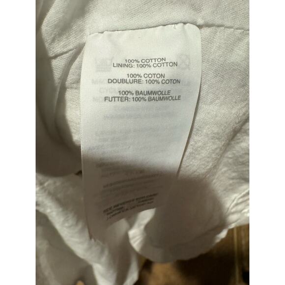 J. Crew Eyelet Lace Sleeveless Tea Length Button Down Dress White Lined size 12 - Picture 12 of 13